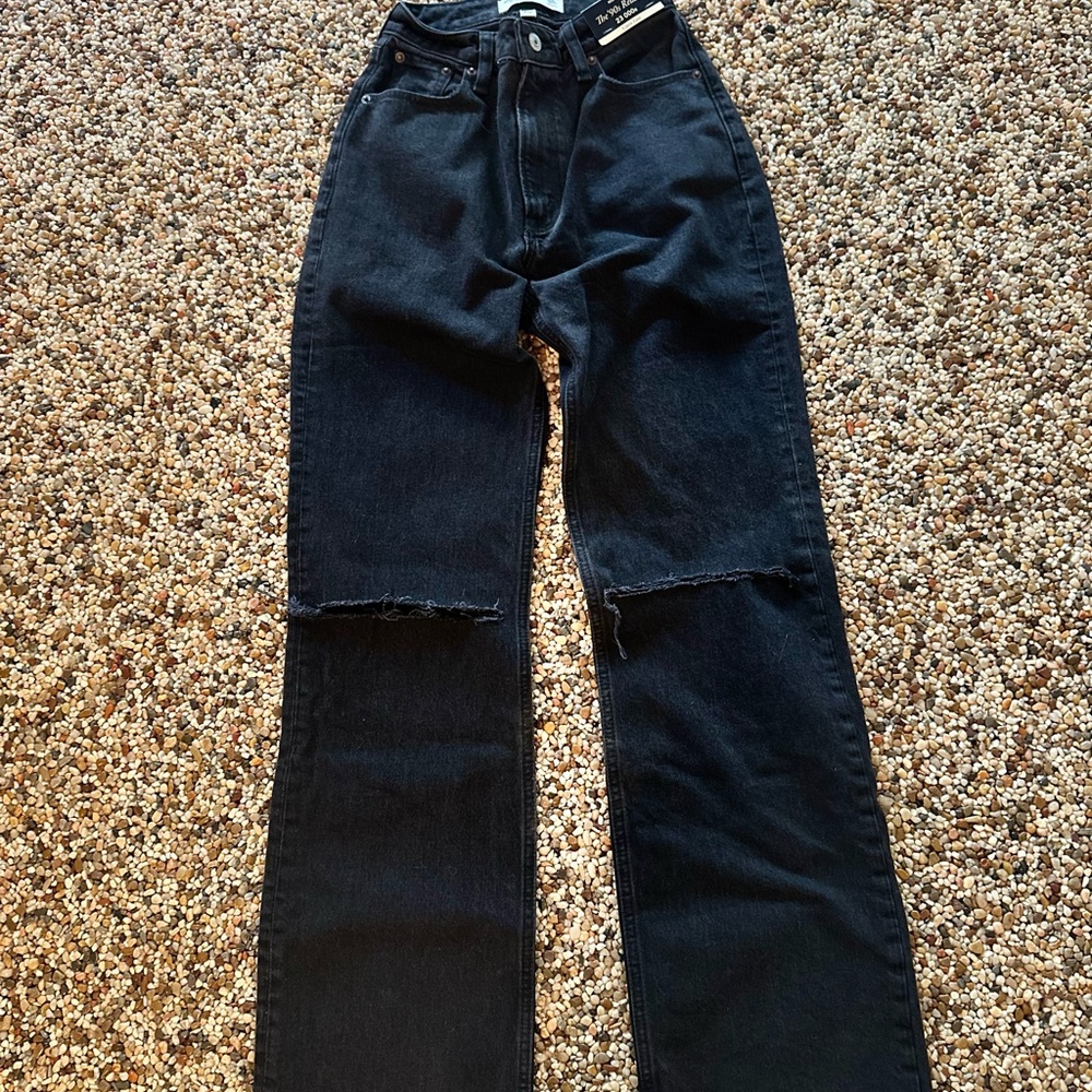 Abercrombie & Fitch Black Straight Leg Jeans